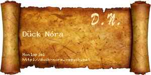 Dück Nóra névjegykártya